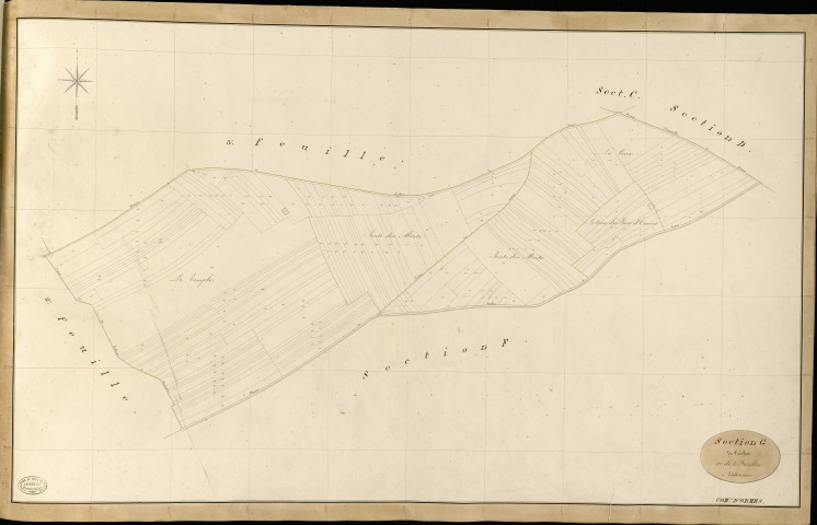 Ormes. Section G _ de Crêches _ 1re de 3 Feuilles