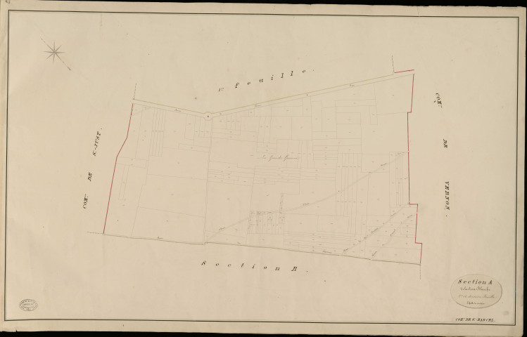 Saint-Marcel. Section A _ de la Croix Blanche _ 2e et dernière Feuille