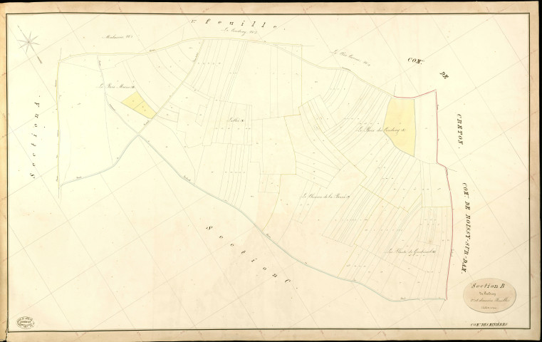 Minières (Les). Section B _ du Coudray _ 2e et dernière Feuille
