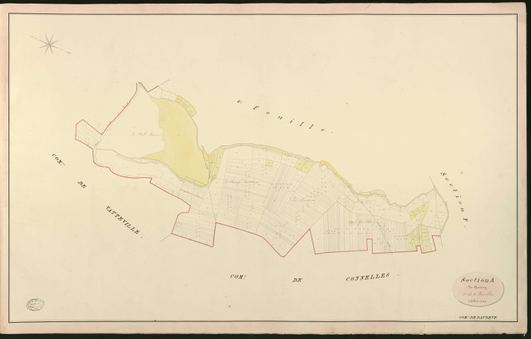 Daubeuf-près-Vatteville. Section A _ du Quesney _ 1re de 2 Feuilles