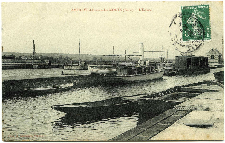 Amfreville-sous-les-Monts. L'Ecluse.