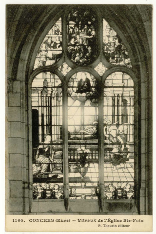 Conches-en-Ouche. Vitraux de l'Eglise Ste- Foix.