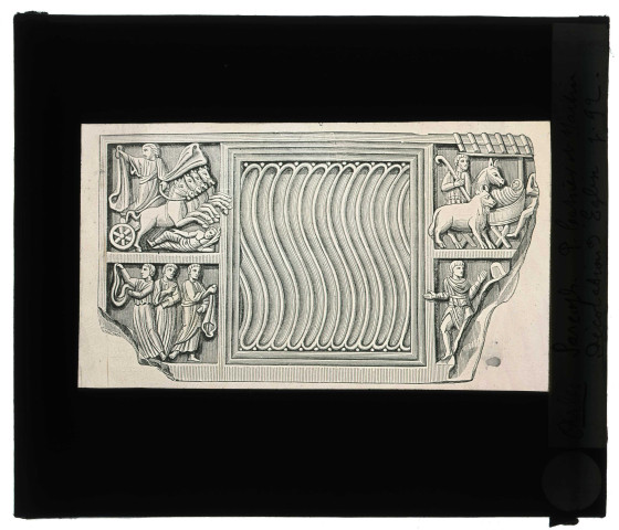 Sarcophage gallo-romain d'Arles (Bouches-du-Rhône) extrait de l'ouvrage de Cahier et Martin p.92.