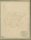 Favril (Le). Tableau d'assemblage _ du Plan Parcellaire de la Commune de Favril _ Canton de Thiberville - Bernay - Eure. _ Terminé sur le Terrain le 25 Mars 1846 , sous l'administration de M. Petit de Bantel, Préfet _ M. Salerne, Maire _ sous la Direction de M.Violas de Martigny, Directeur des Contributions directes _ M. Le Fébure, Géomètre en Chef. _ Par M. Buquet, Géomètre de 1re classe.