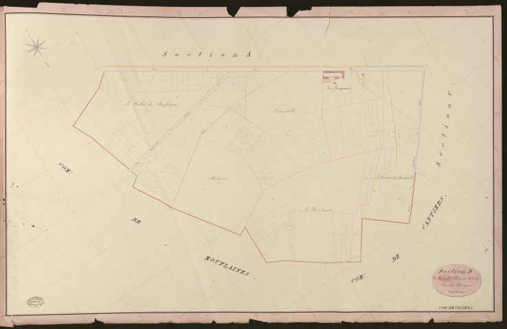 Villers-en-Vexin. Section D _ du Chemin de Villiers aux Andelys _ Feuille Unique