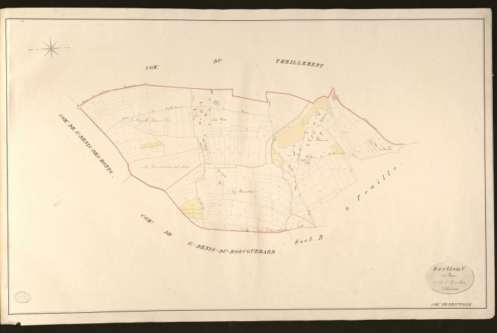 Berville-en-Roumois. Section C _ du Bosc _ 1re de 2 Feuilles