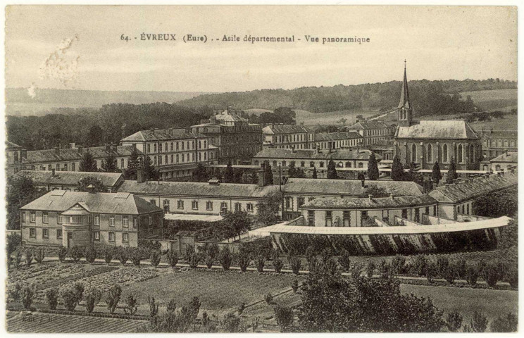 Evreux-Ville. Navarre : Asile Départemental - Vue Panoramique.