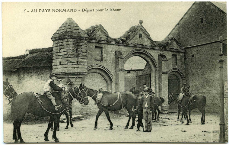 Divers. Au pays Normand. - Départ pour le labour.