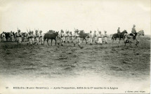 MERADA (MAROC ORIENTAL) - Après l'inspection, défilé de la Cie montée de la Légion