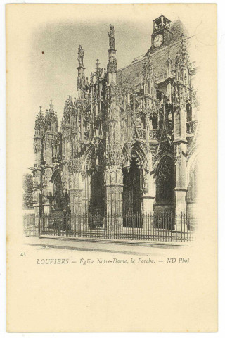 Louviers-Ville. Eglise Notre-Dame, Le Porche.