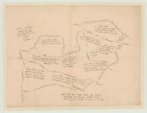 Parville - "Carte de l'arpentage des bois de Parville". *