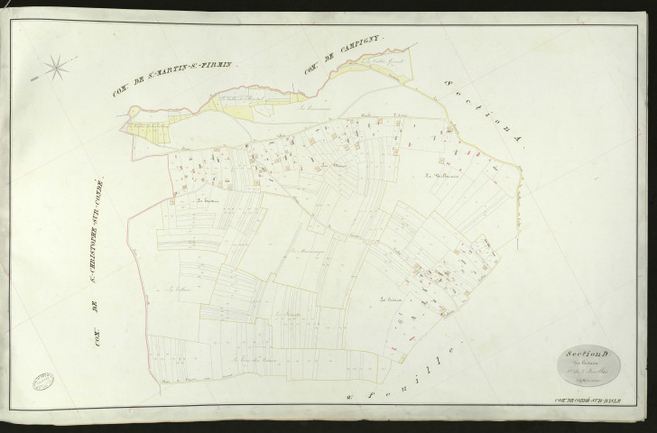 Condé-sur-Risle. Section D _ des Certaux _ 1re de 2 Feuilles