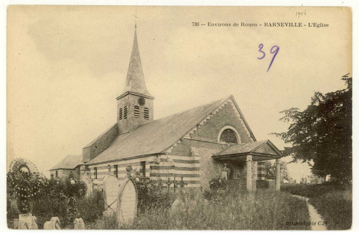 Barneville-sur-Seine. L'église.
