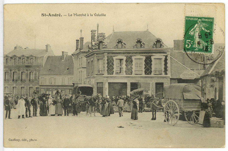Saint-André-de-l'Eure. Le Marché à la Volaille.