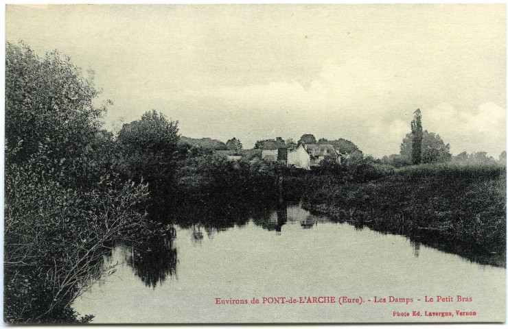 Damps (Les). Environs de Pont-de-l'Arche. - Les Damps. - Le Petit Bras.