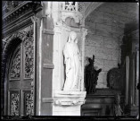Sainte femme dite Jeanne de Saint-Martin , statue provenant de l'hôpital Saint-Jean-Baptiste d'Écouis, avant 1311 ou 1311-1313, aujourd'hui à l'église Notre-Dame d'Écouis (Eure).