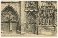 Louviers-Ville. Détail de la Façade de l'Eglise Notre-Dame.