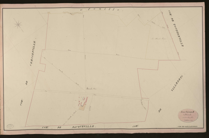 Gaillarbois. Section B _ de Brémule _ 1re de 2 Feuilles