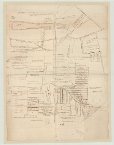 Chambord - 1- "Carte et plan du Bois-Penthou faict ensemble lors de l'arpentement de l'ainesse Buisson Roger. L'Auberrerie". * 2- "Paroisse de Bois-Penthou ainesse de L'Auberrerie. Carte n° 9. Montrimé. 1738" 3- "Paroisse de Bois-Penthou ainesse de L'Auberrerie. Carte n° 9. Montrimé. 1738". *