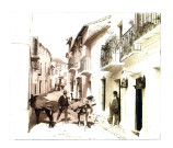 Siciliens (Italie) dans les ruelles d'un village.