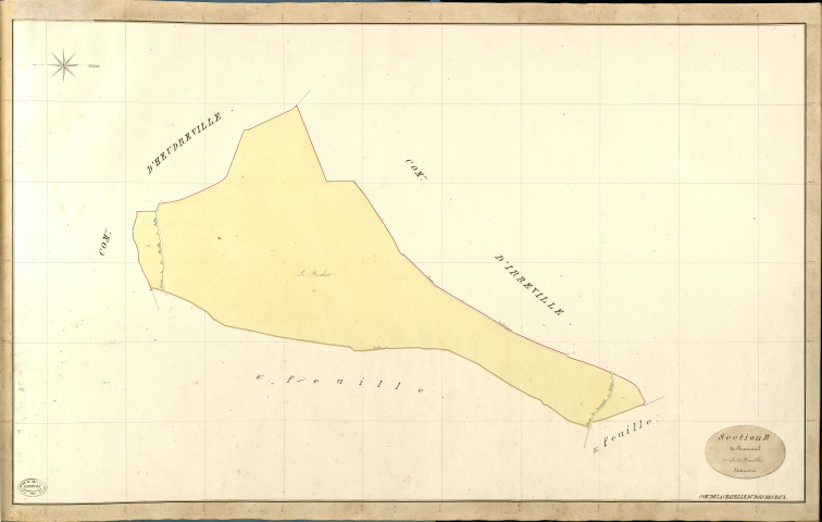Chapelle-du-bois-des-Faulx (La). Section B _ de Brosmesnil _ 1re de 3 feuilles