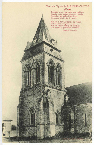 Saint-Pierre-d'Autils. Tour de l'Eglise de St-Pierre-d'Autils (Eure).
