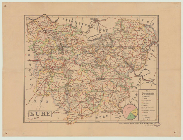 Carte routière du département de l'Eure