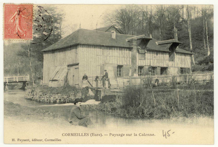Cormeilles. Paysage sur la Calonne.
