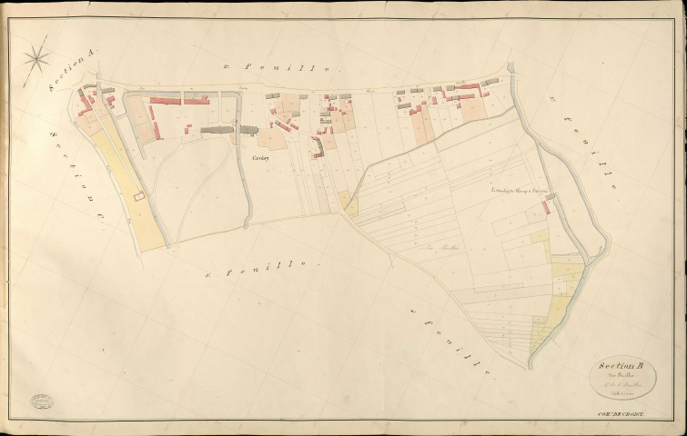 Croisy-sur-Eure. Section B _ des Pérelles _ 3e de 5 Feuilles