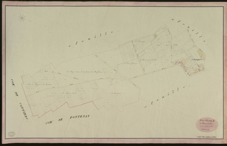 Cahaignes. Section A _ du Champ Crochu _ 3e de 4 Feuilles