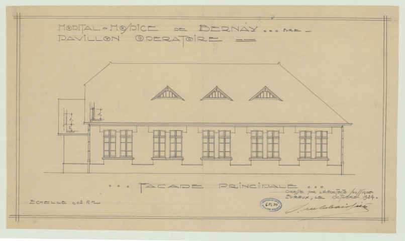 Bernay _"Hôpital-Hospice de Bernay. Pavillon opératoire".
