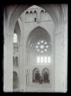 Bras nord du transept et rose de la cathédrale Notre-Dame de Laon (Aisne).