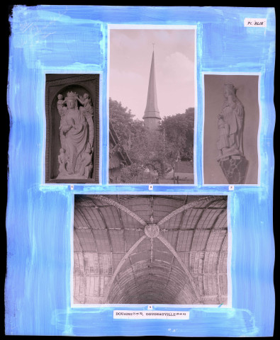 "Églises rurales du département de l'Eure" du chanoine Bonnenfant tome I, planche XLIX Douains (Eure) et Doudeauville-en-Vexin (Eure).