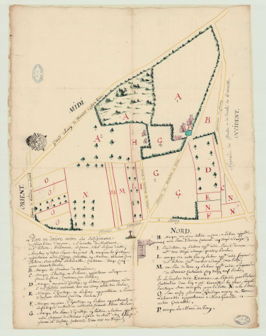 Mandres - "Plan de larpatage du domaine deTrun". *