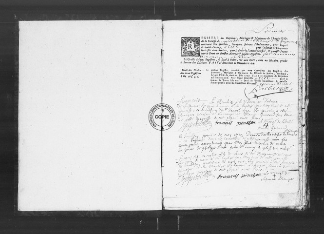 BMS (avril 1710-1792)