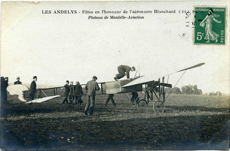 Andelys (Les). Fête en L'Honneur de l'Aéronaute Blanchard - Plateau de Mantelle-Aviation.