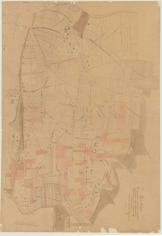 Plessis-Grohan (Le) - "Plan de la paroisse dressé en 1753 et communiqué aux archives par Mr Saudebreuil en 1861 …". *