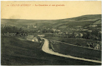 Andelys (Les). Grand Andely - Le cimetière et vue générale.