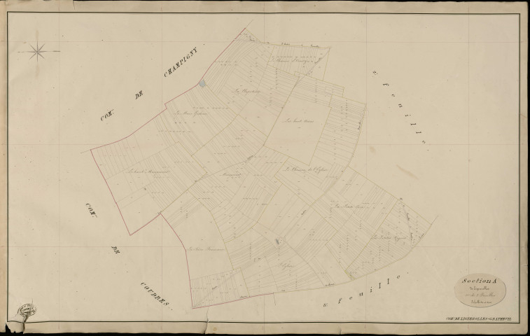 Lignerolles. Section A _ de Liguerolles _ 1re de 3 Feuilles