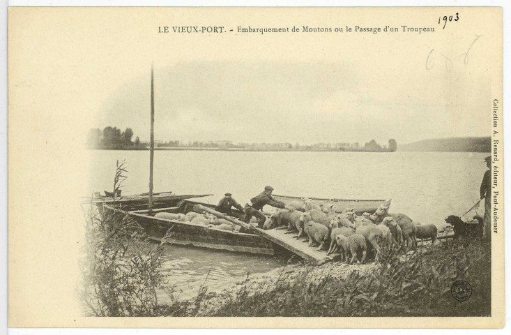 Vieux-Port. Embarquement de Moutons ou le Passage d'un troupeau.