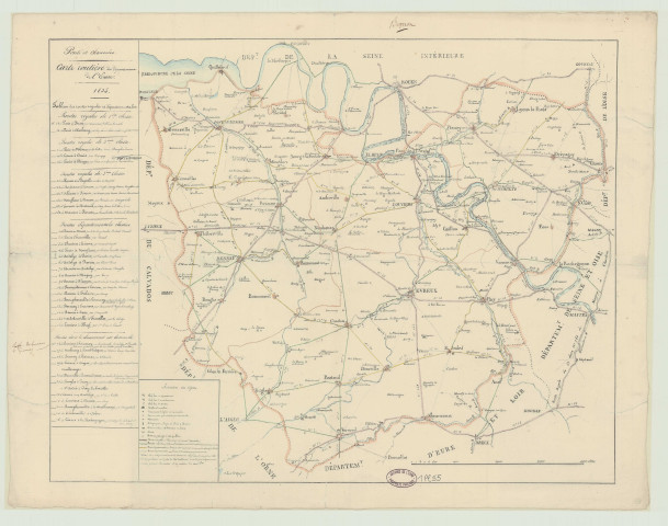 Carte routière du département de l'Eure