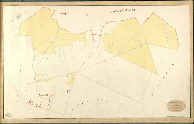 Normanville. Section B _ des Boites _ 1re de 2 Feuilles
