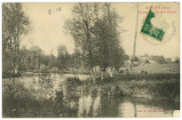 Hécourt. Paysage au bord de la Rivière.