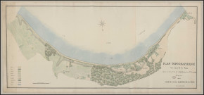 Cours de la Seine Entre Aizier Et Saint-Aubin - "Plan topographique du cours de la Seine depuis le territoire de Saint-Aubin jusqu'au hameau du Flacq".