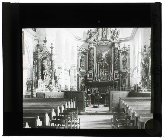 Église de Fontaine-la-Louvet (Eure), autel-retable.