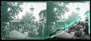 Bazar et minaret de la mosquée de Habib Neccar d'Antioche (Turquie).