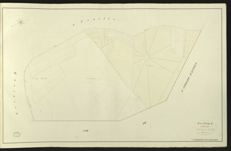 Saint-Etienne-sous-Bailleul. Section A _ de Launay-Caguert _ 3e et dernière Feuille