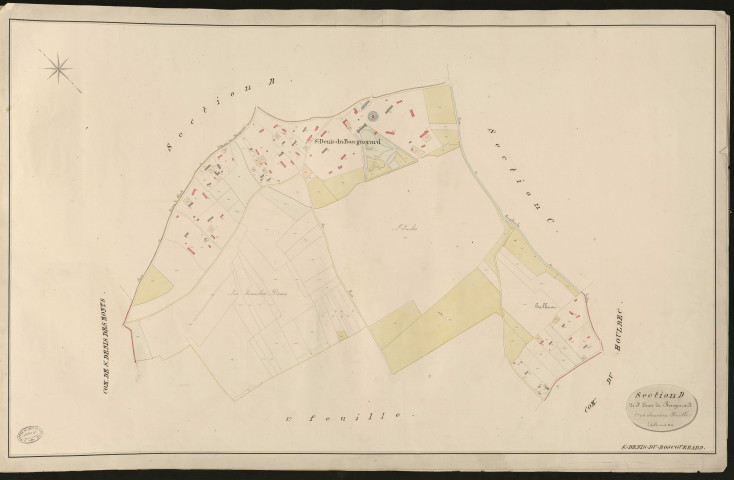 Saint-Denis-de-Bosguérard. Section D _ de St Denis du Boscguerard _ 2e et dernière Feuille