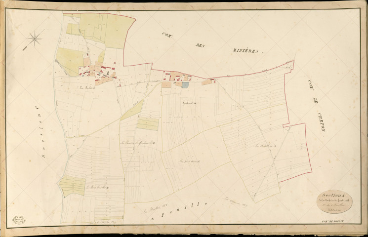 Boissy-sur-Damville. Section A _ de la Rachée et de Grosbruil _ 1re de 2 Feuilles