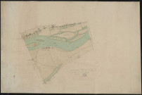 Cours de la Seine à Muids - "Plan topographique du cours de la Seine au village de Muids".